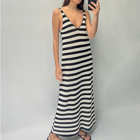 Zara Dresses & Skirts - Zara Striped Knit Maxi Dress